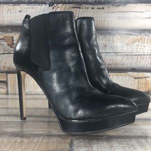 Michael Kors Black Leather Boots Heels size 11